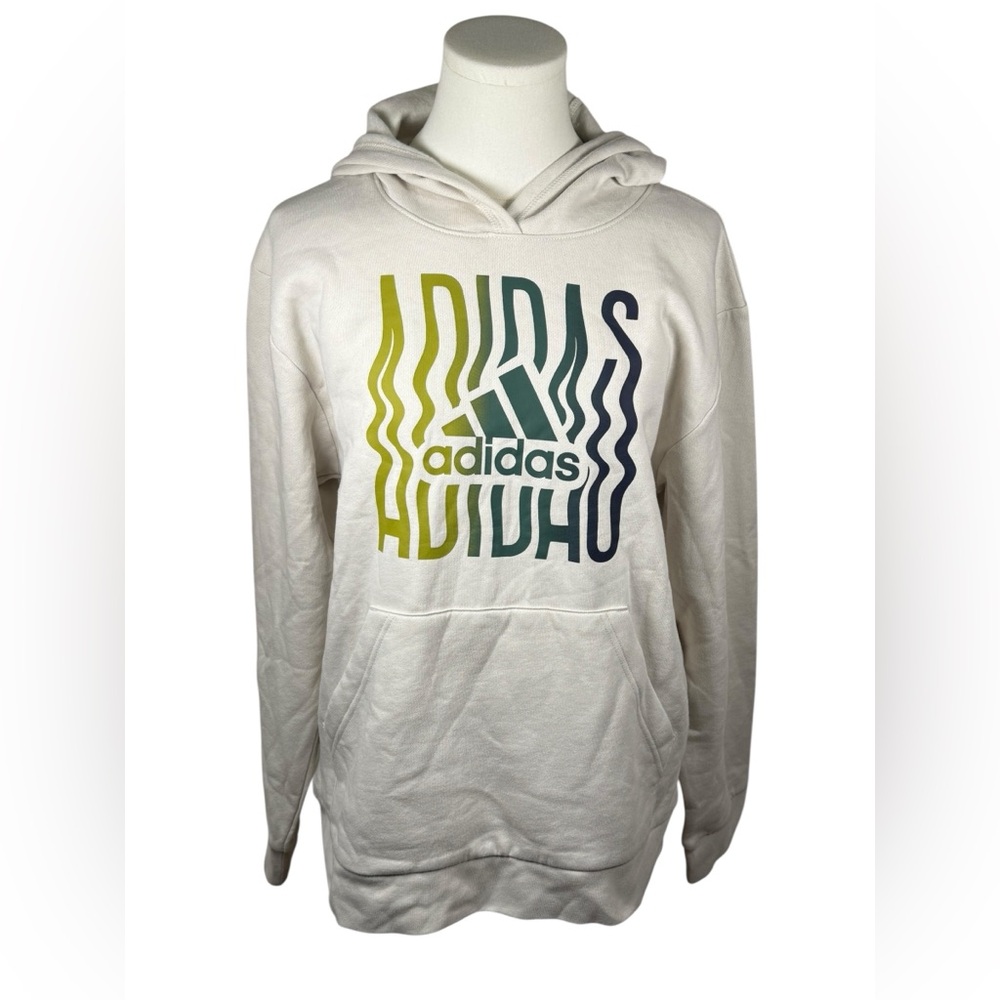 NWT - Adidas Game-On Graphic Fleece Hoodie in Cream Size Youth XL (Extended)